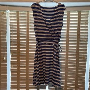 Talbot’s Blue & White Wrap Dress - Cotton Blend